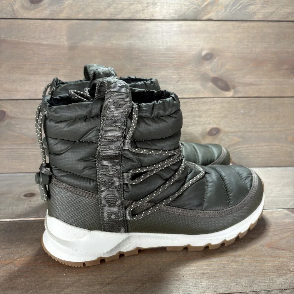 the north face thermoball womens size 9 shoes green fur lined snow boots